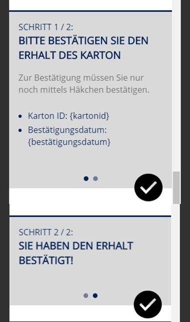 Empfangsbestätigung Paket Cloud